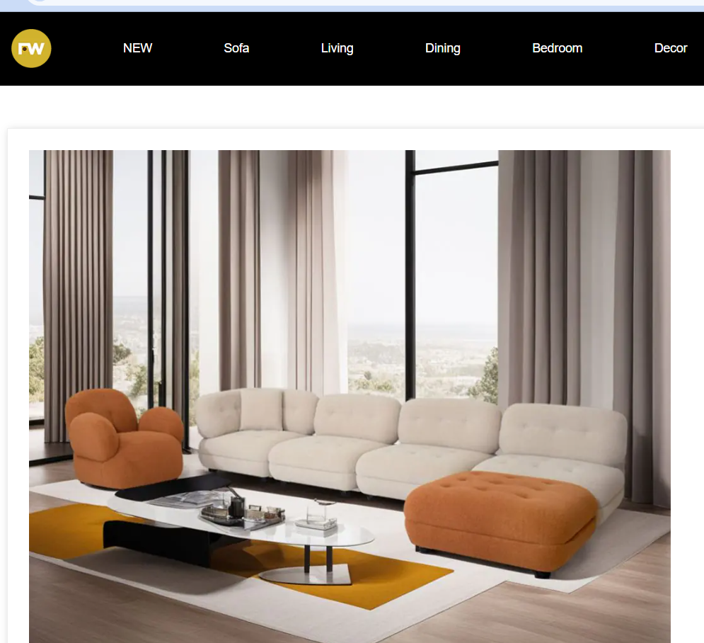 Luxxe Fabric Modular Sofa Set