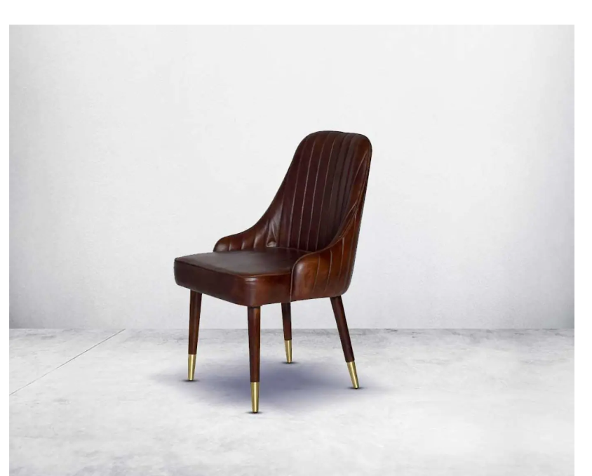 Consuelo Brown Leather Dining Chair