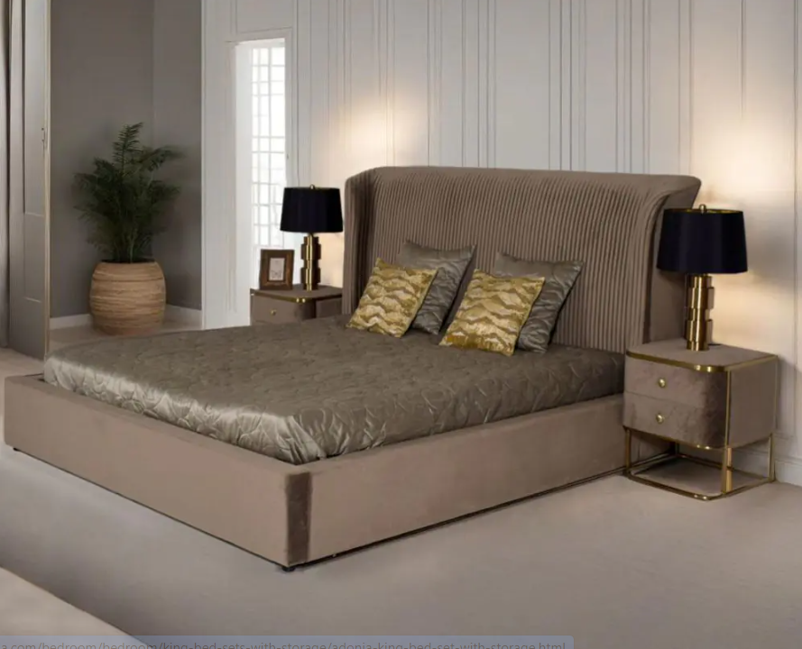 Adonia King Bed Set With Storage